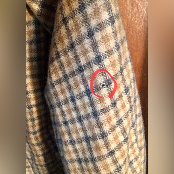 Vintage Christian Dior 1970s Mens Plaid Virgin Wool Blazer Tan Jacket SingleVent - Picture 14 of 16